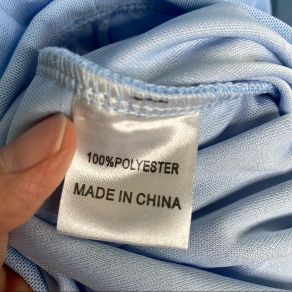 HELLO MOLLY PARTY IT UP ONE SLEEVE DRESS BLUE - Picture 5 of 8